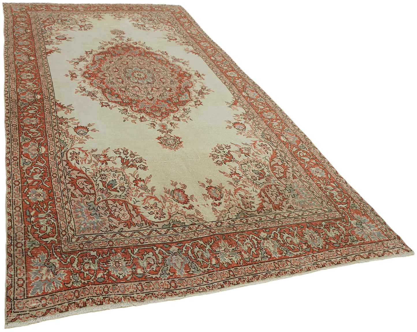 6x13 Red Turkish Vintage Area Rug - 44803