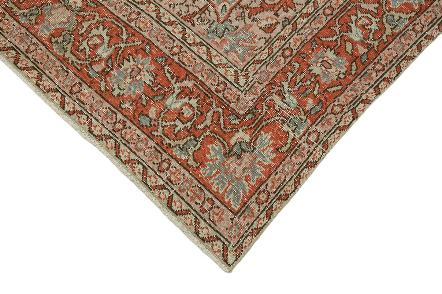 6x13 Red Turkish Vintage Area Rug - 44803