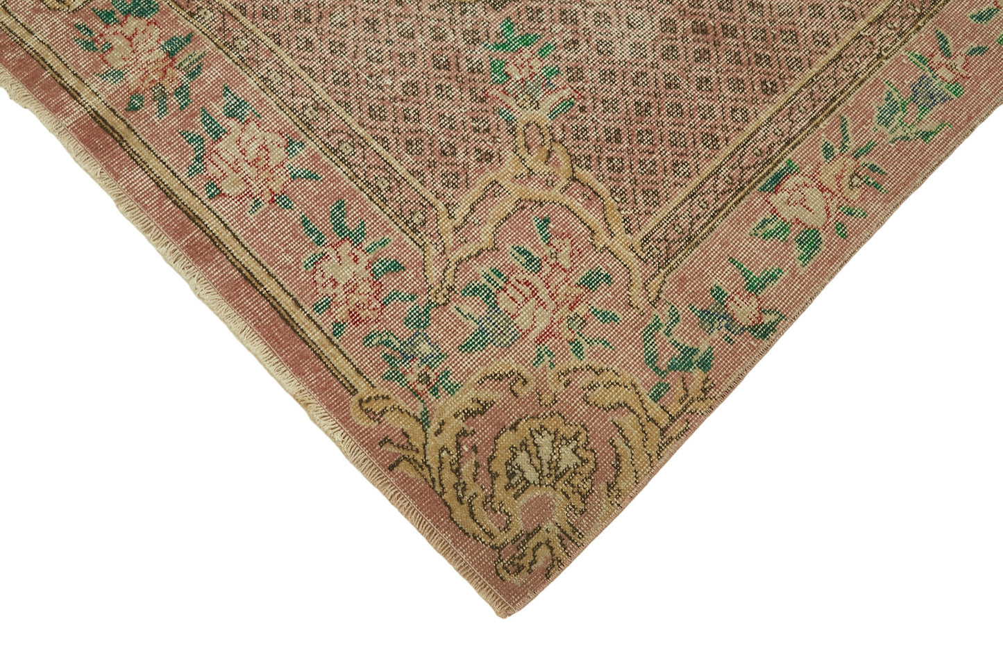 7x11 Beige Turkish Vintage Area Rug - 44805