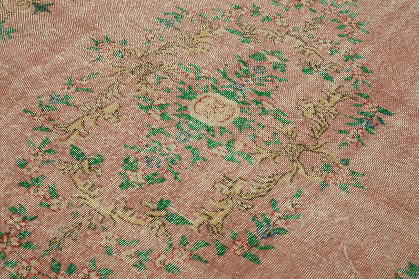 7x11 Beige Turkish Vintage Area Rug - 44805