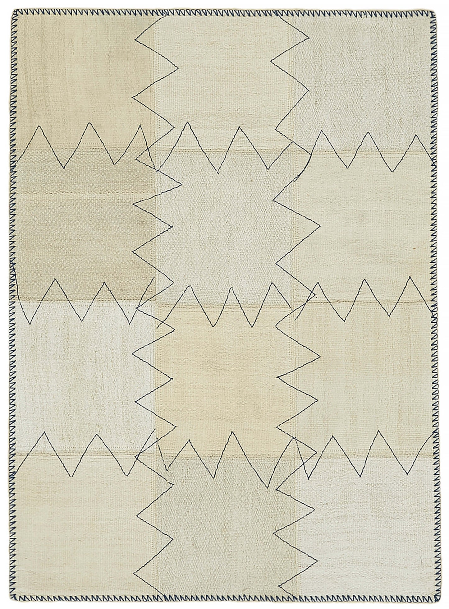 3x4 Beige Hemp Kilim Rug - 44833