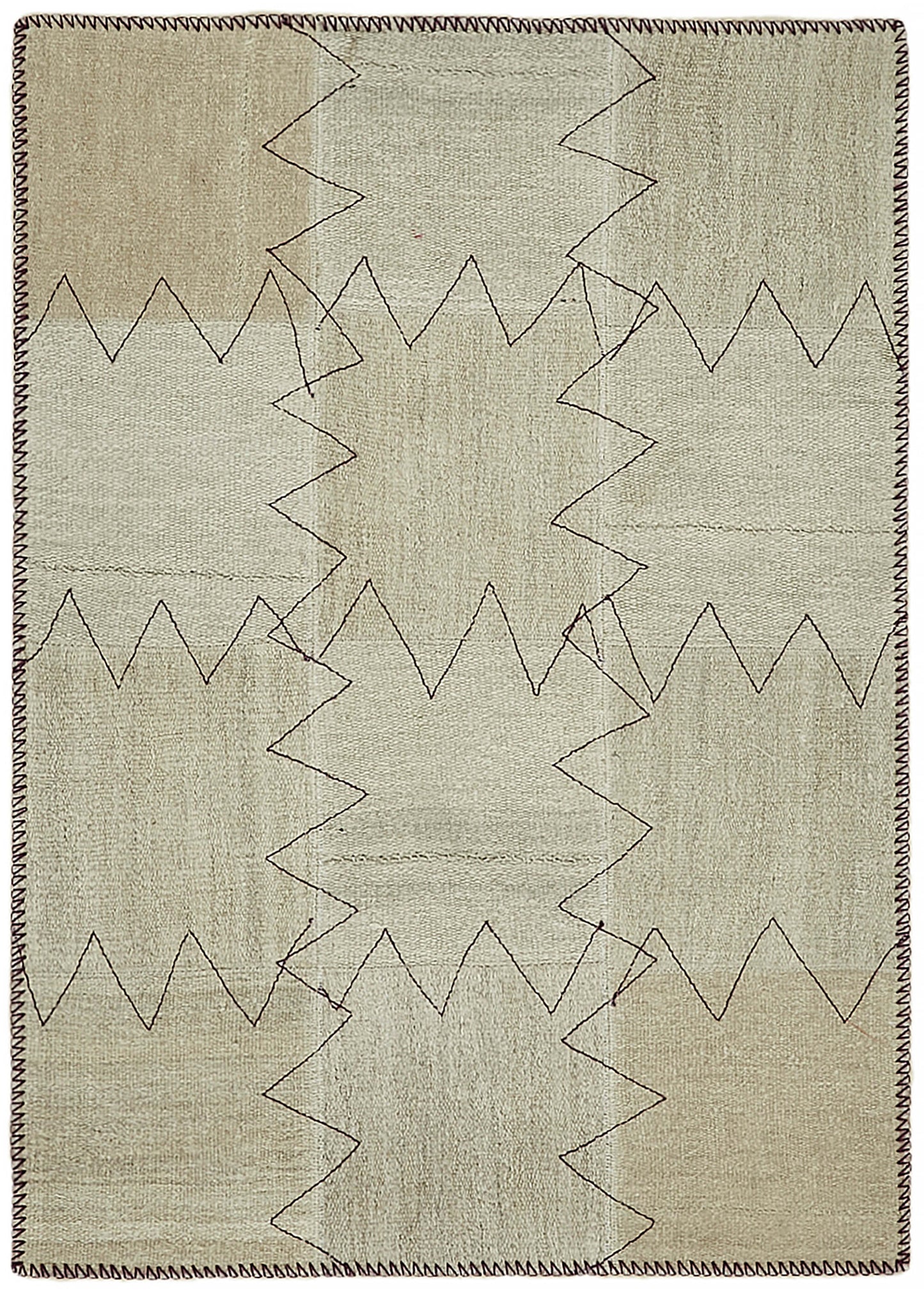 3x4 Beige Hemp Kilim Rug - 44838