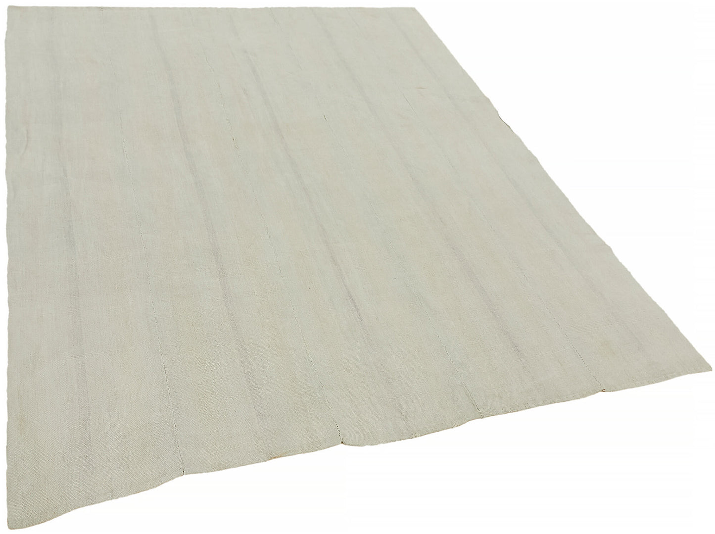 6x7 White Hemp Kilim Rug - 44849