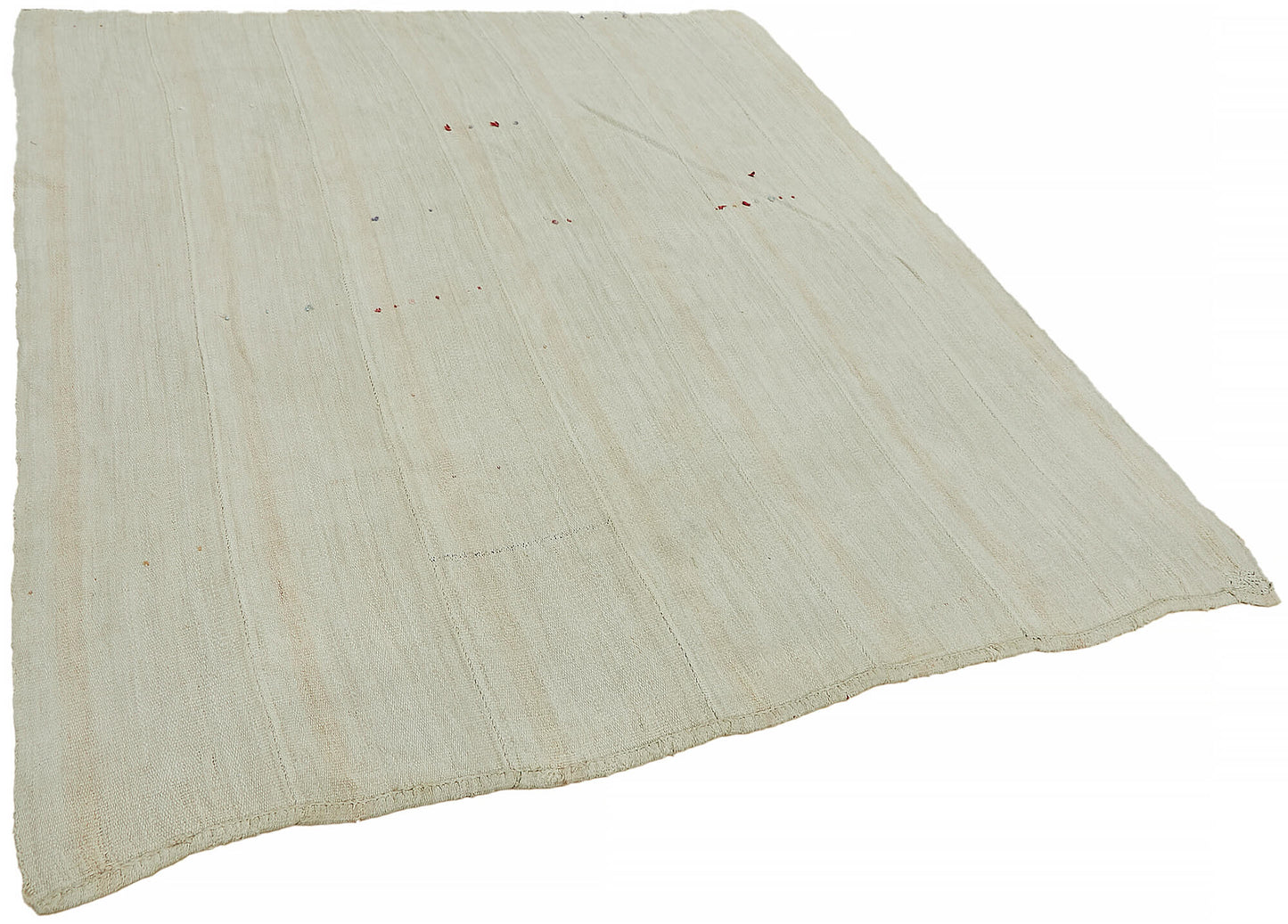 6x7 White Hemp Kilim Rug - 44850