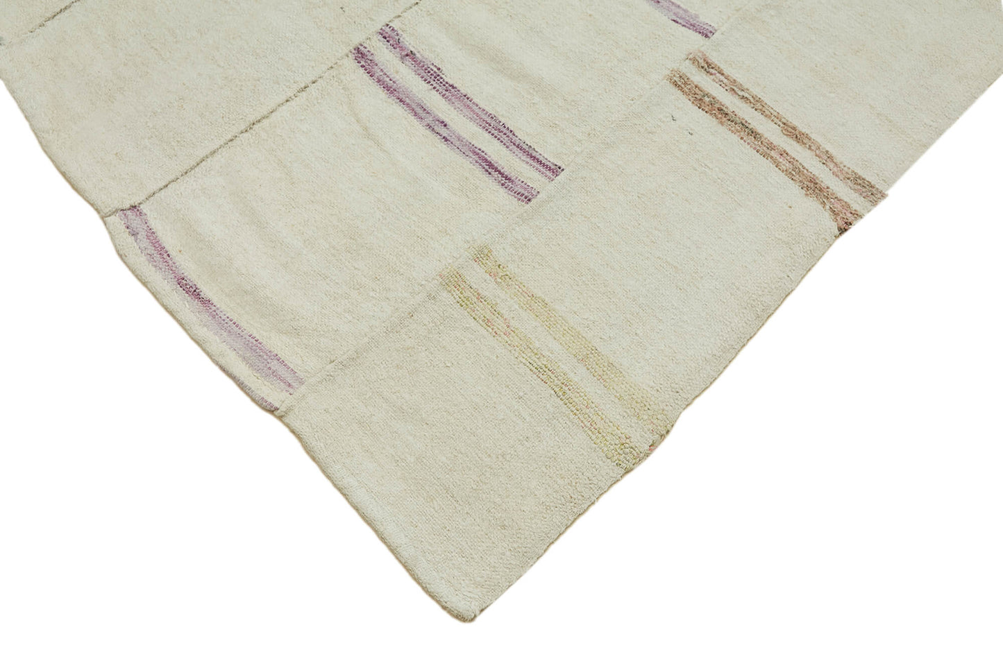 5x8 White Hemp Kilim Rug - 44854
