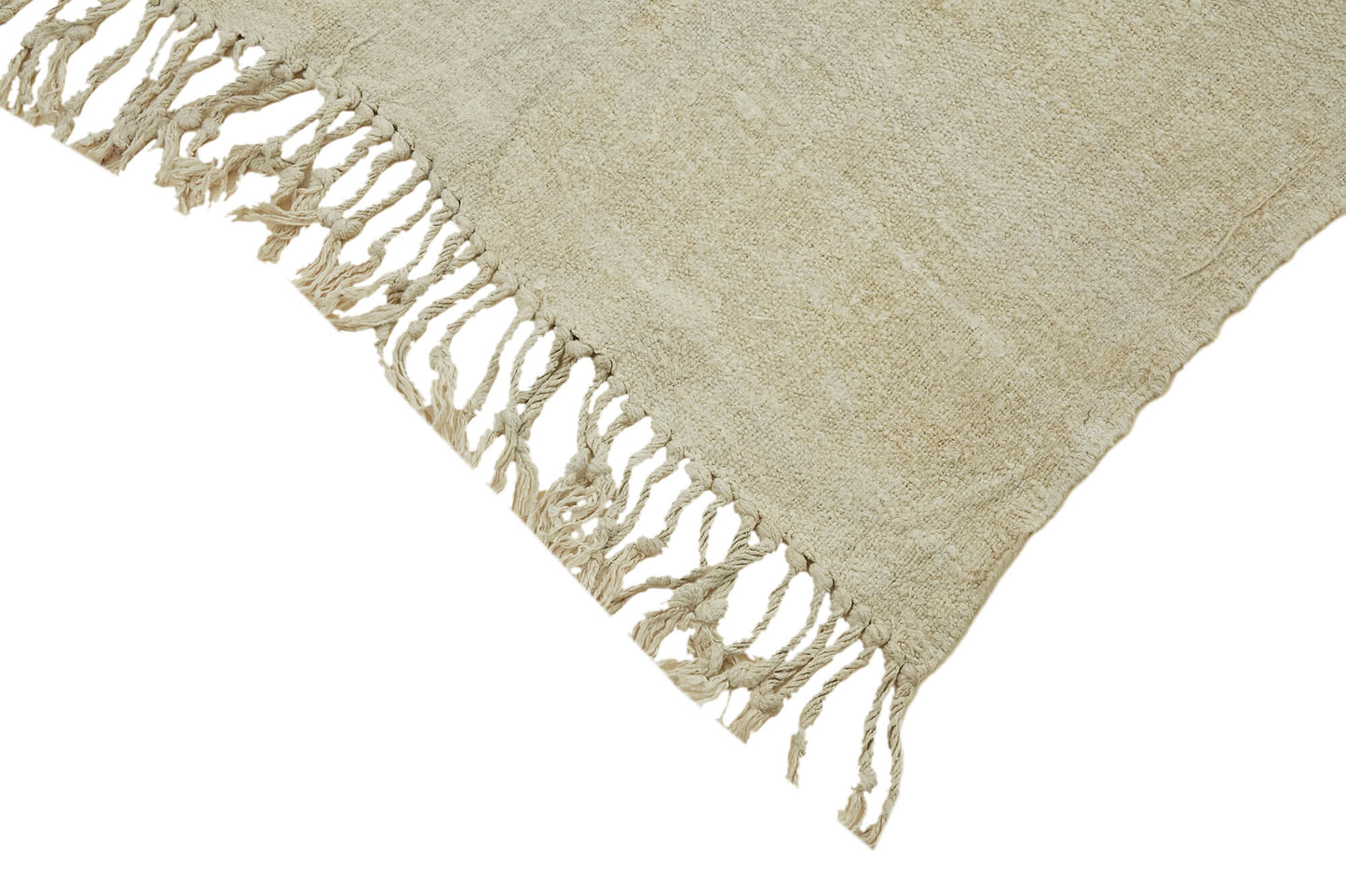 5x9 White Hemp Kilim Rug - 44856