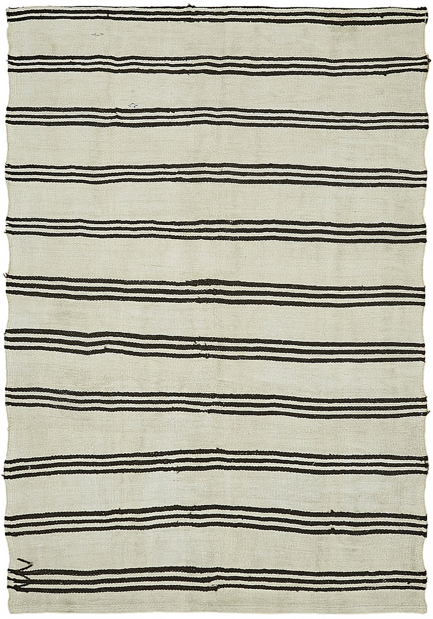 5x8 White Hemp Kilim Rug - 44857