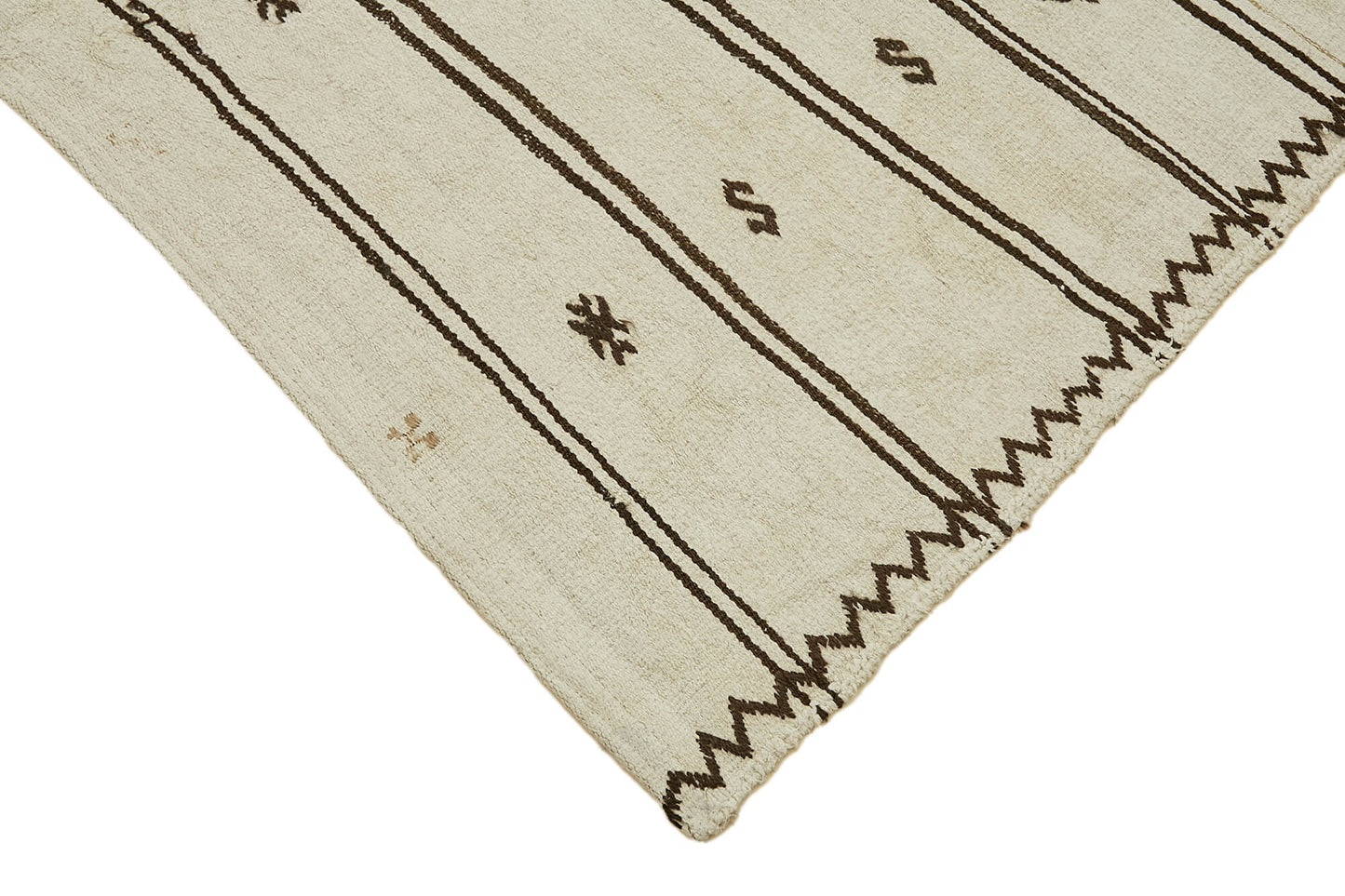 6x9 White Hemp Kilim Rug - 44860