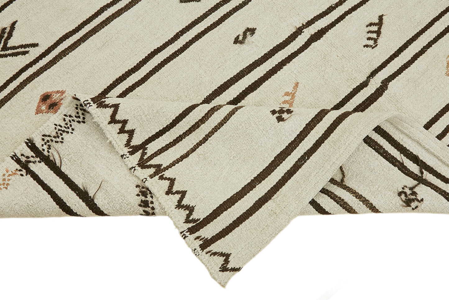 6x9 White Hemp Kilim Rug - 44860