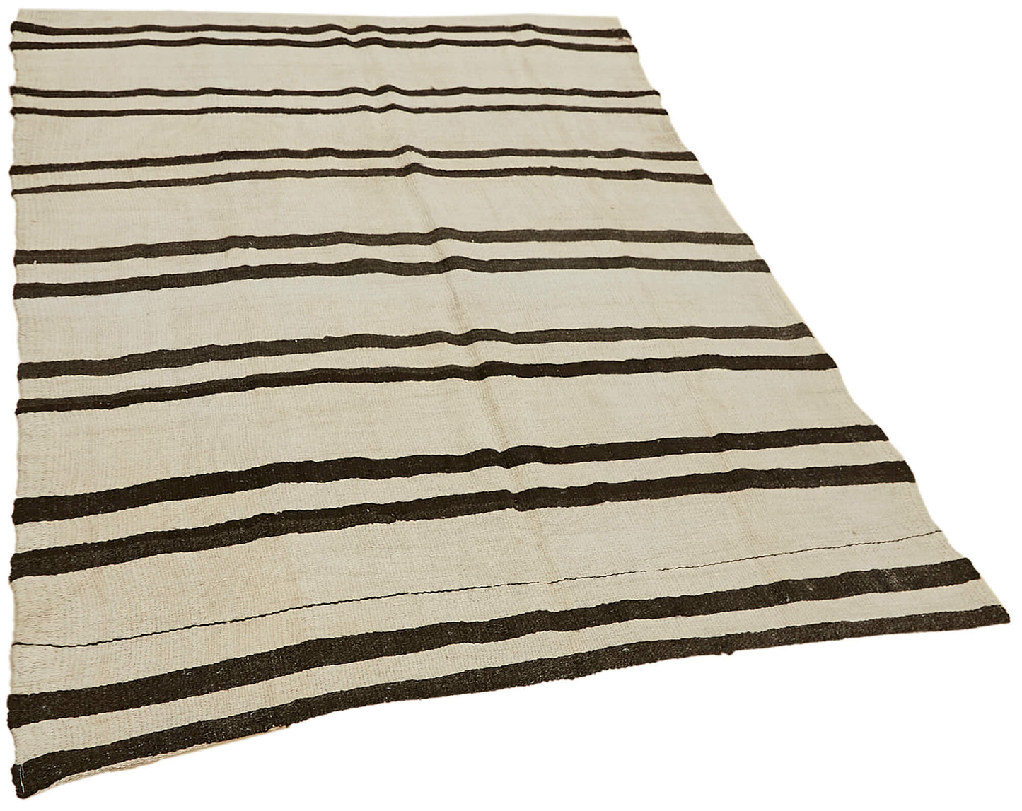 5x7 White Hemp Kilim Rug - 44861
