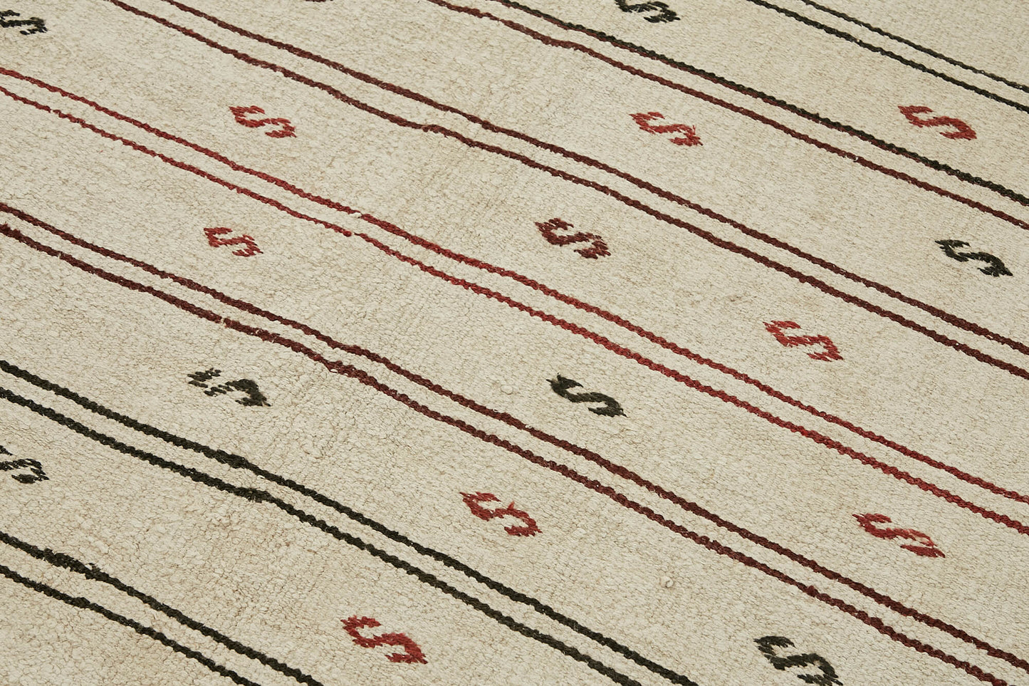 6x10 Beige Hemp Kilim Rug - 44865