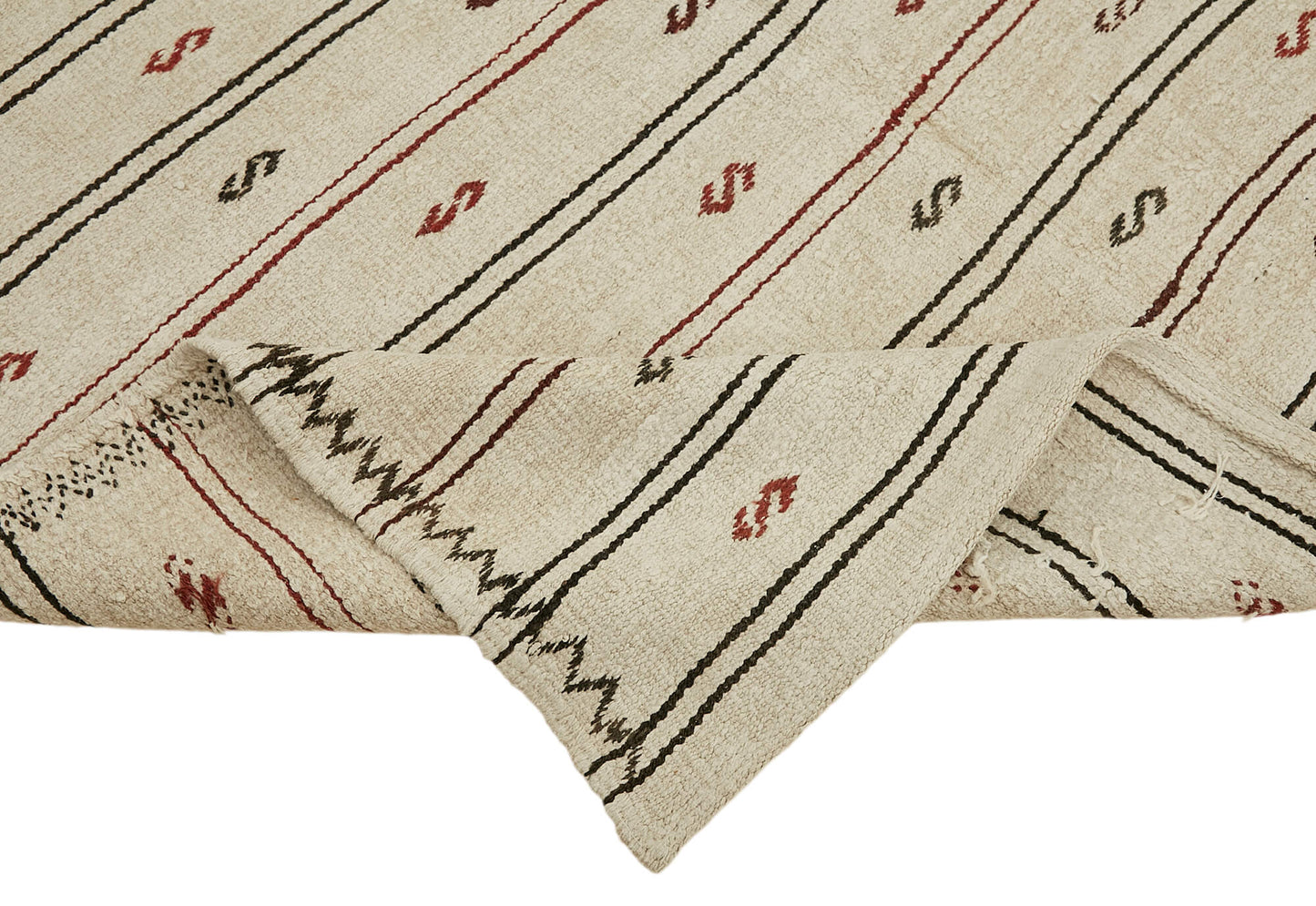 6x10 Beige Hemp Kilim Rug - 44865