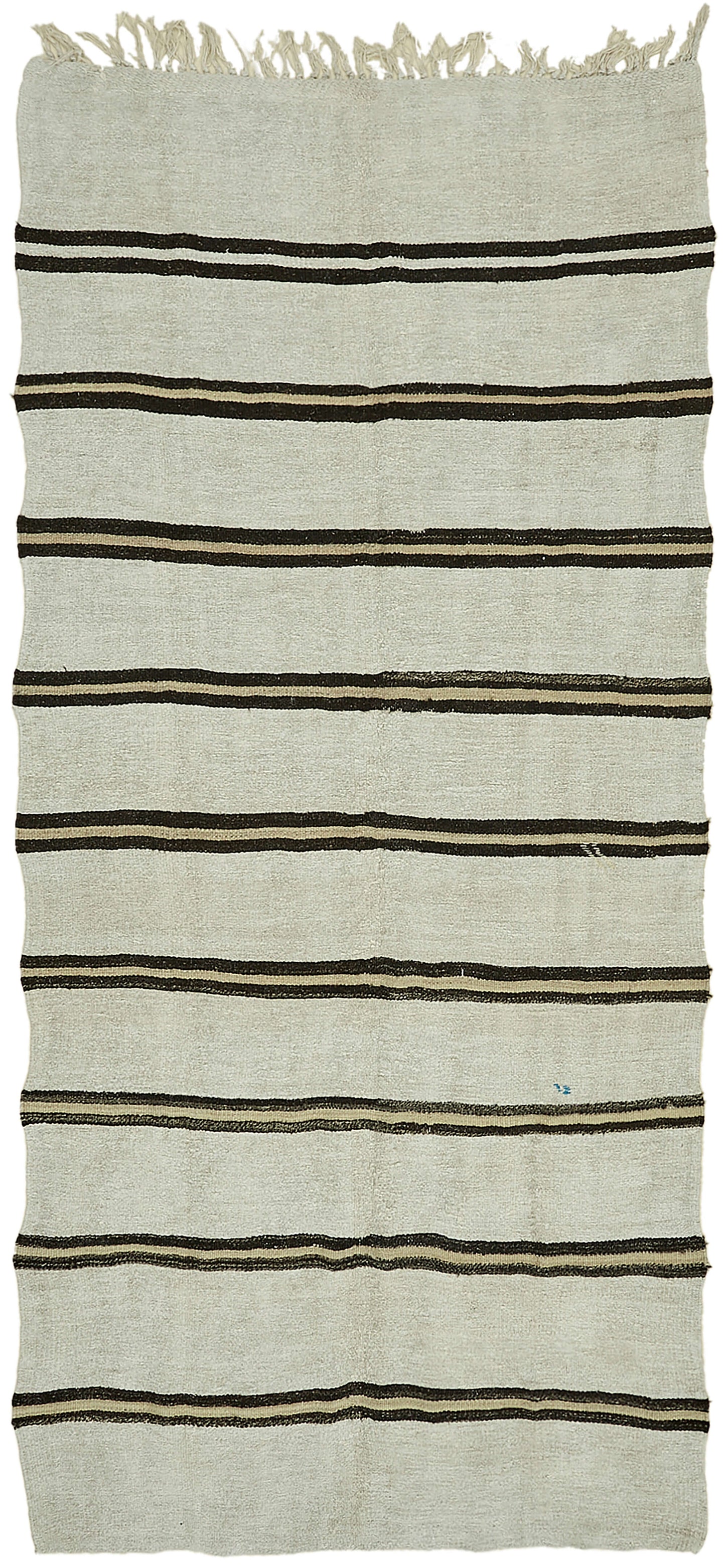 5x10 White Hemp Kilim Rug - 44870