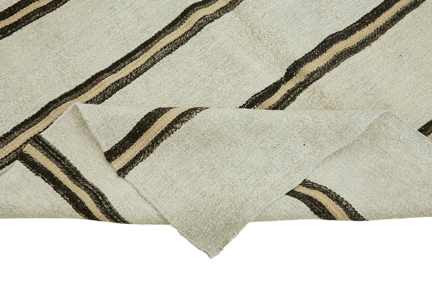 5x10 White Hemp Kilim Rug - 44870