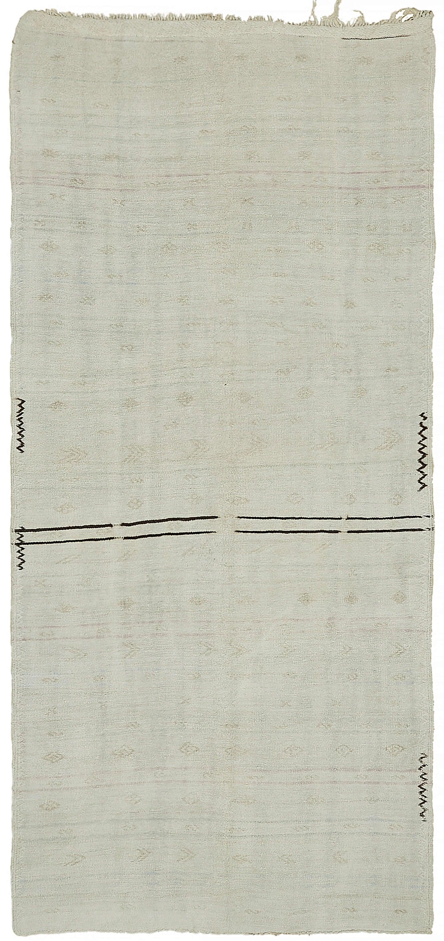 5x11 White Hemp Kilim Rug - 44874