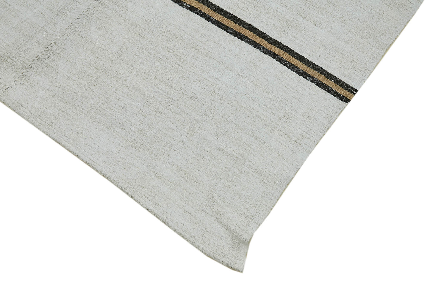 4x12 White Hemp Kilim Rug - 44875