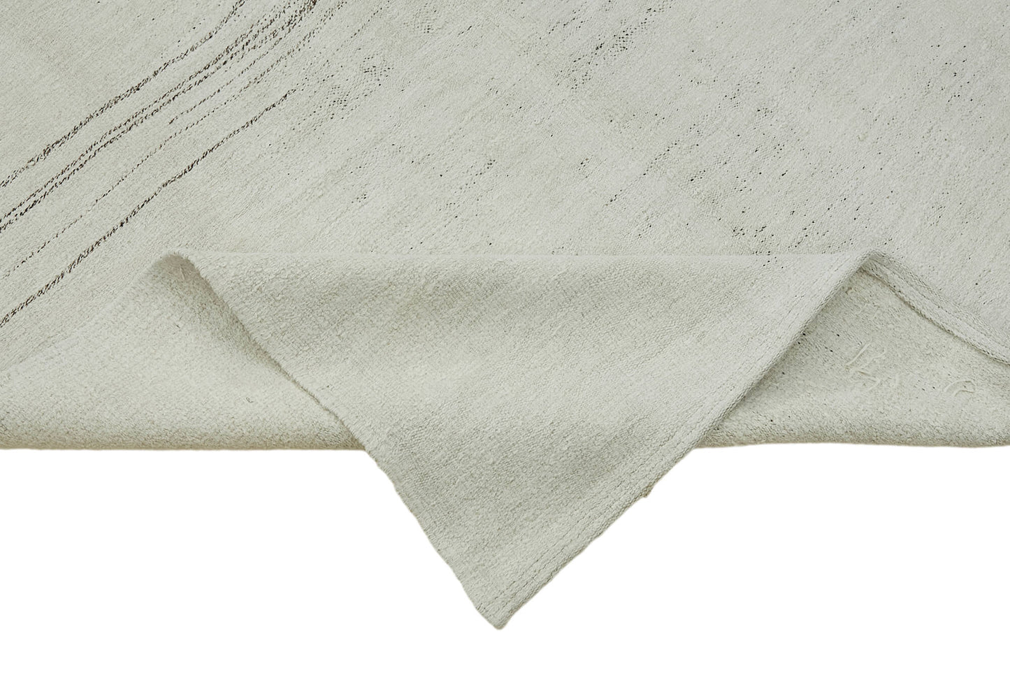 5x11 White Hemp Kilim Rug - 44877