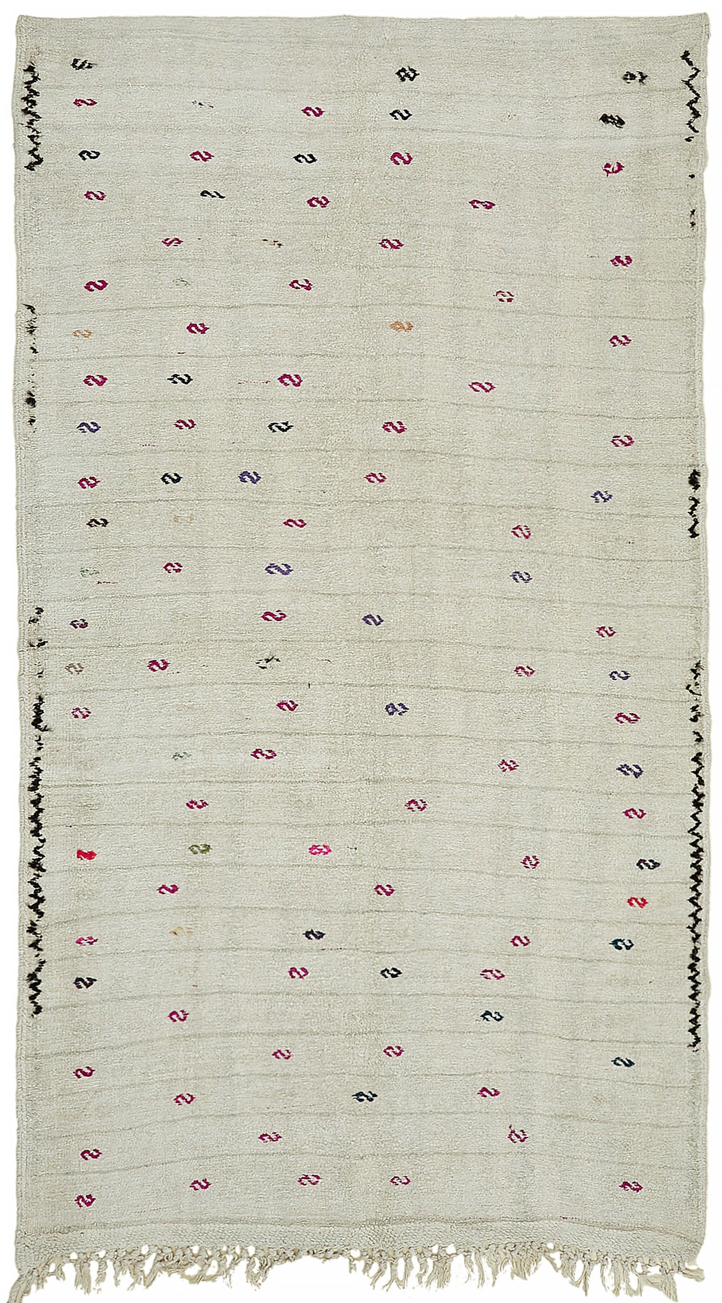 6x10 White Hemp Kilim Rug - 44878