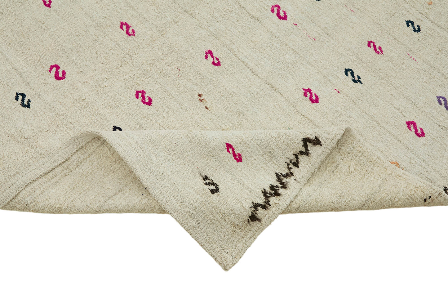 6x10 White Hemp Kilim Rug - 44878