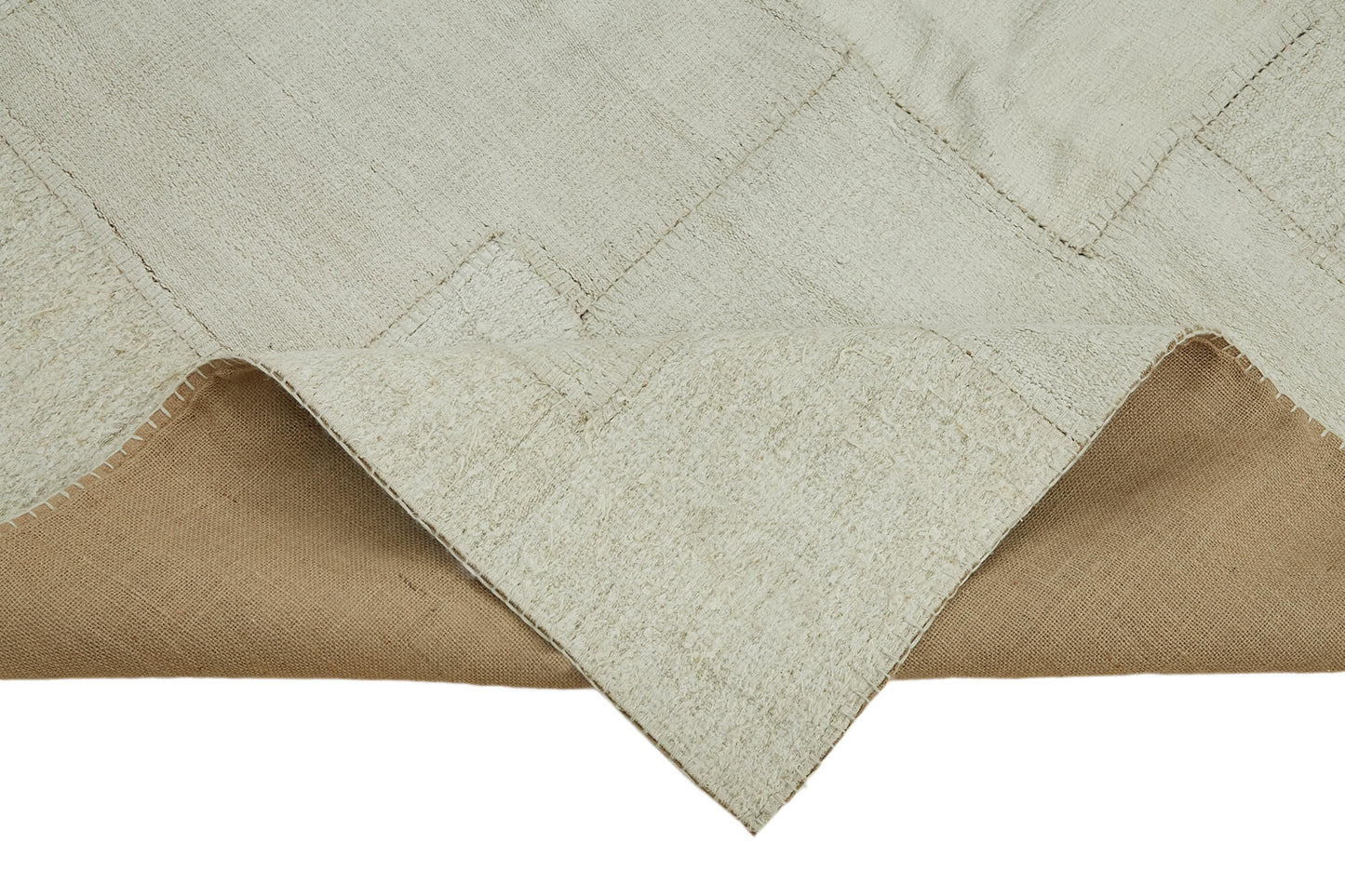 7x10 White Hemp Kilim Rug - 44887