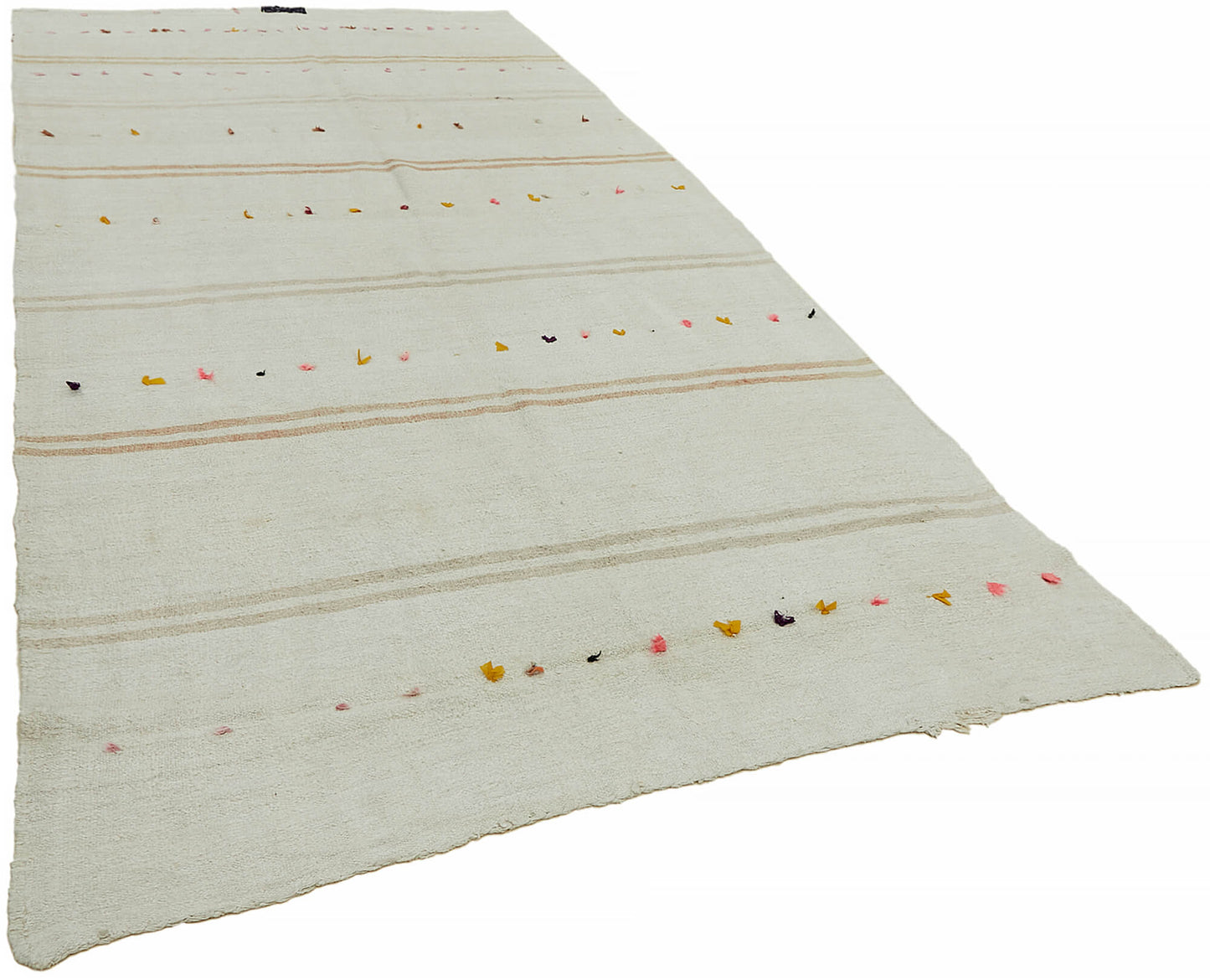 6x12 White Hemp Kilim Rug - 44889