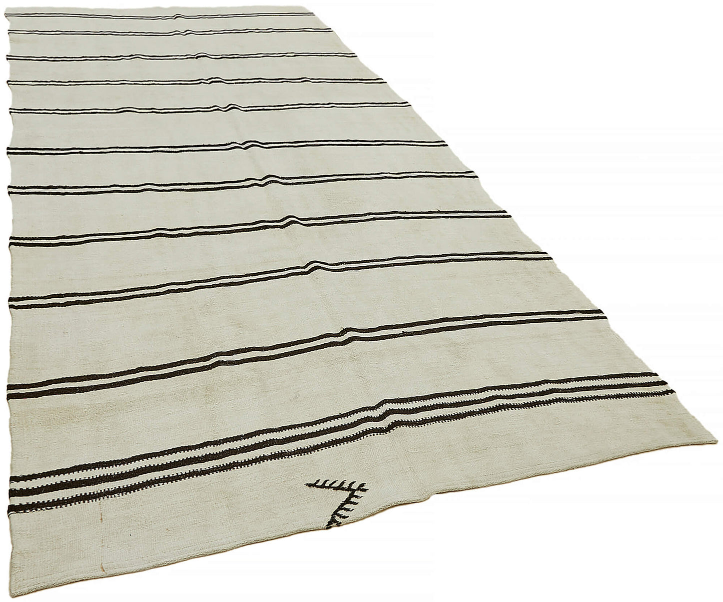 6x12 Beige Hemp Kilim Rug - 44895