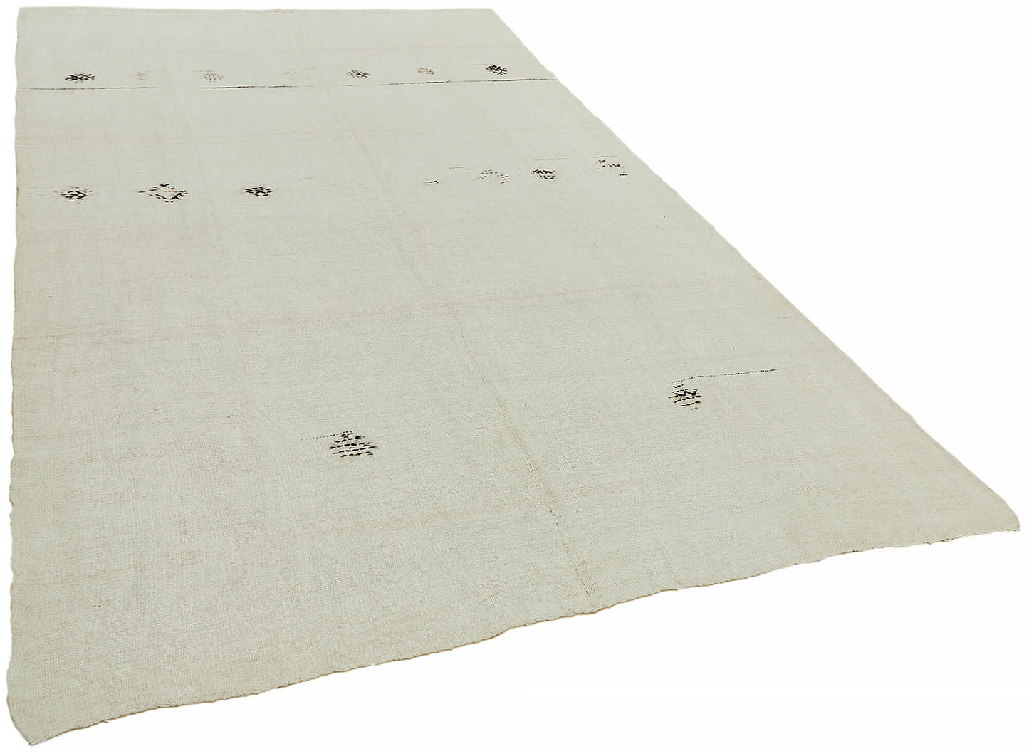 7x10 Beige Hemp Kilim Rug - 44896