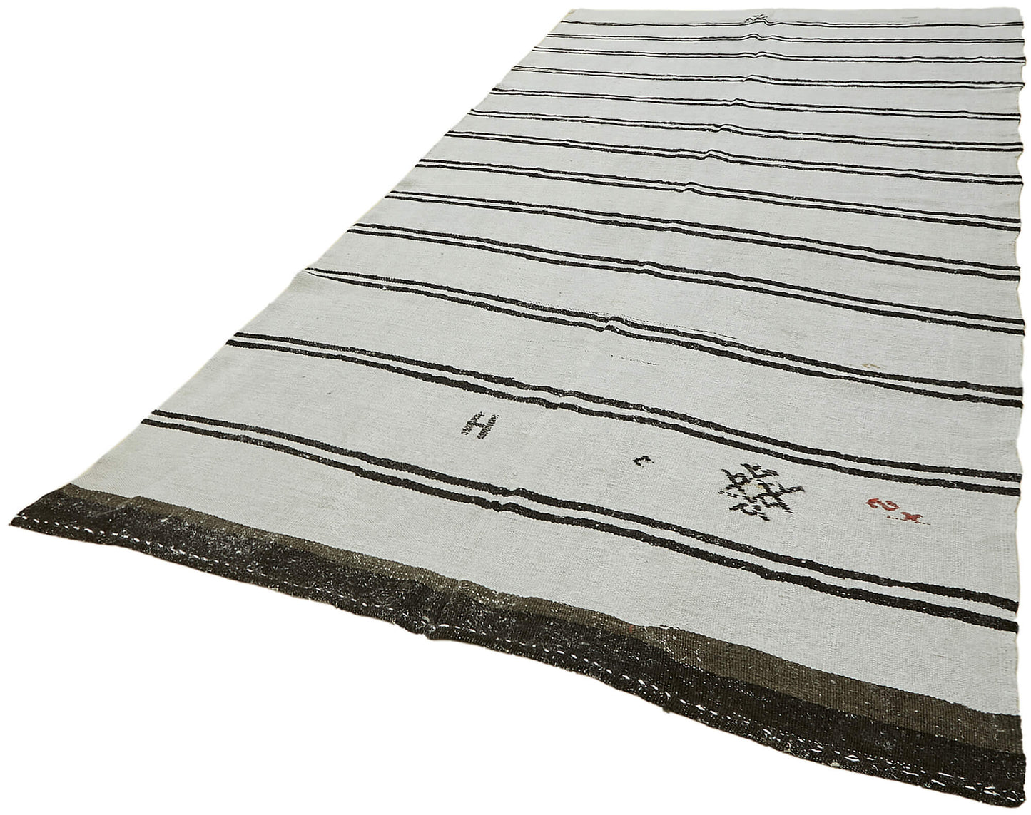 6x12 White Hemp Kilim Rug - 44902