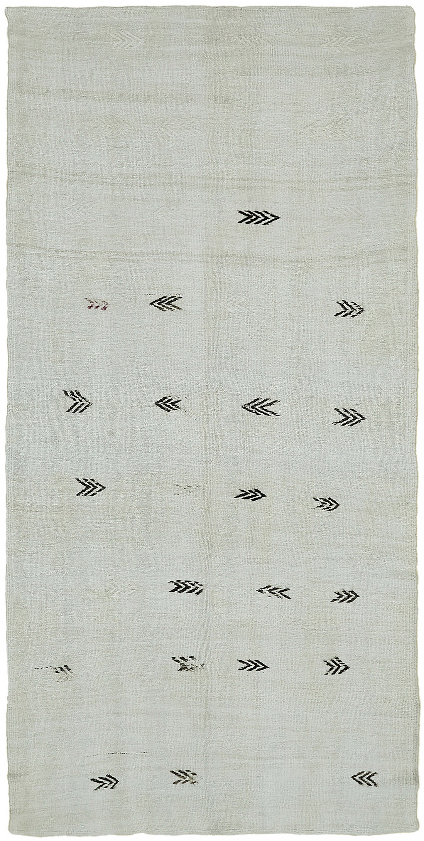 6x11 White Hemp Kilim Rug - 44905