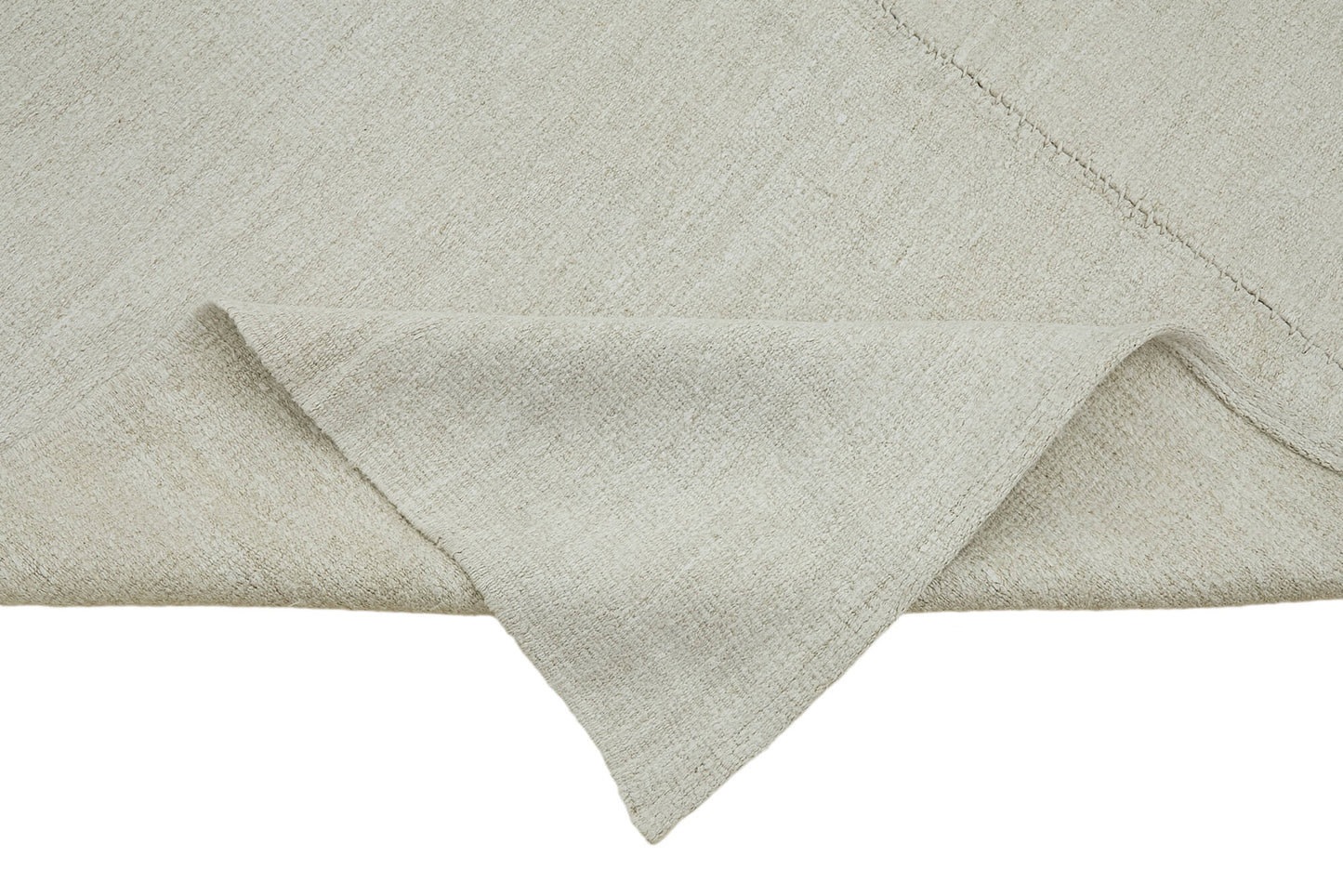 7x11 White Hemp Kilim Rug - 44906