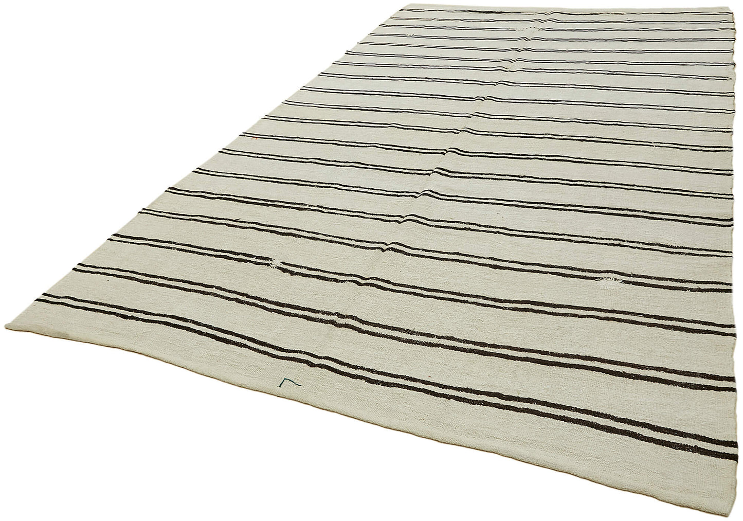 7x12 White Hemp Kilim Rug - 44924