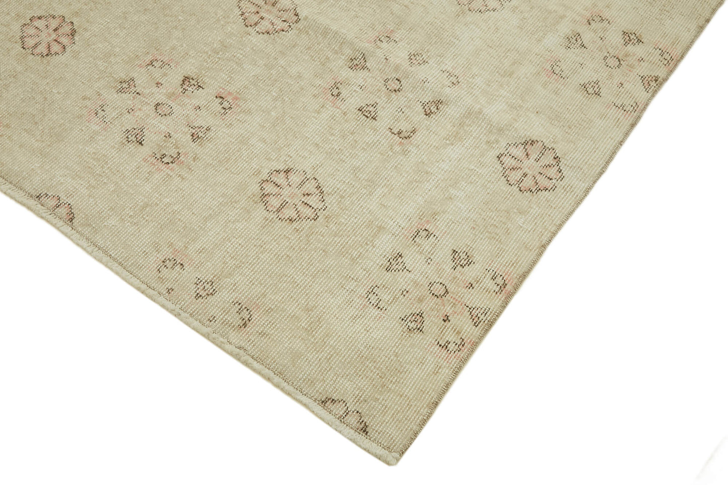4x7 Beige Turkish Vintage Area Rug - 44950