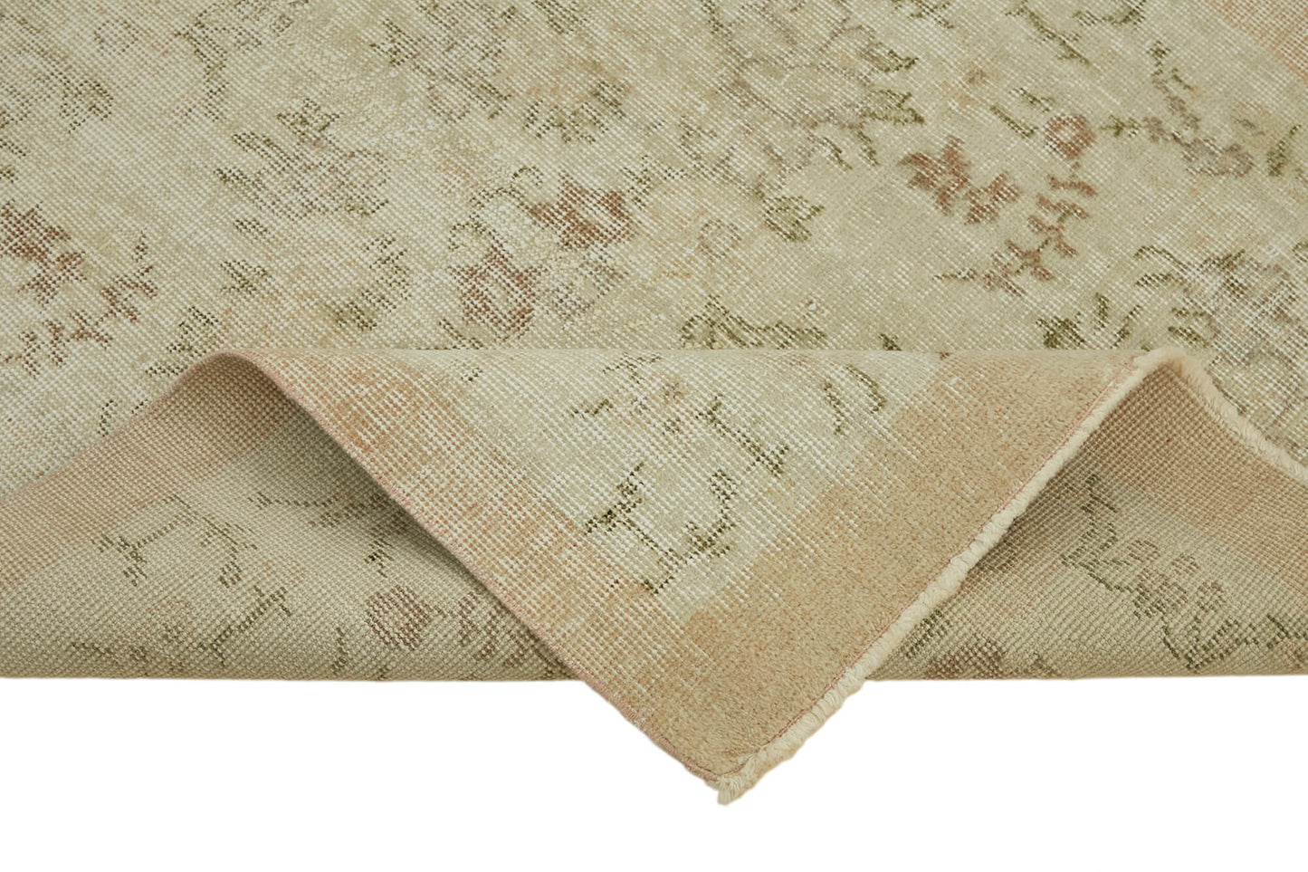 3x7 Beige Turkish Vintage Area Rug - 44963