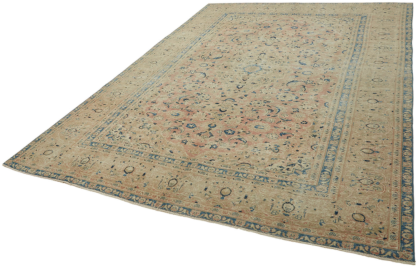 8x11 Beige Vintage Large Area Rug - 45442