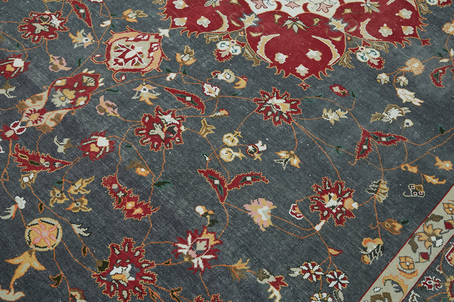 8x12 Grey Vintage Large Area Rug - 45515