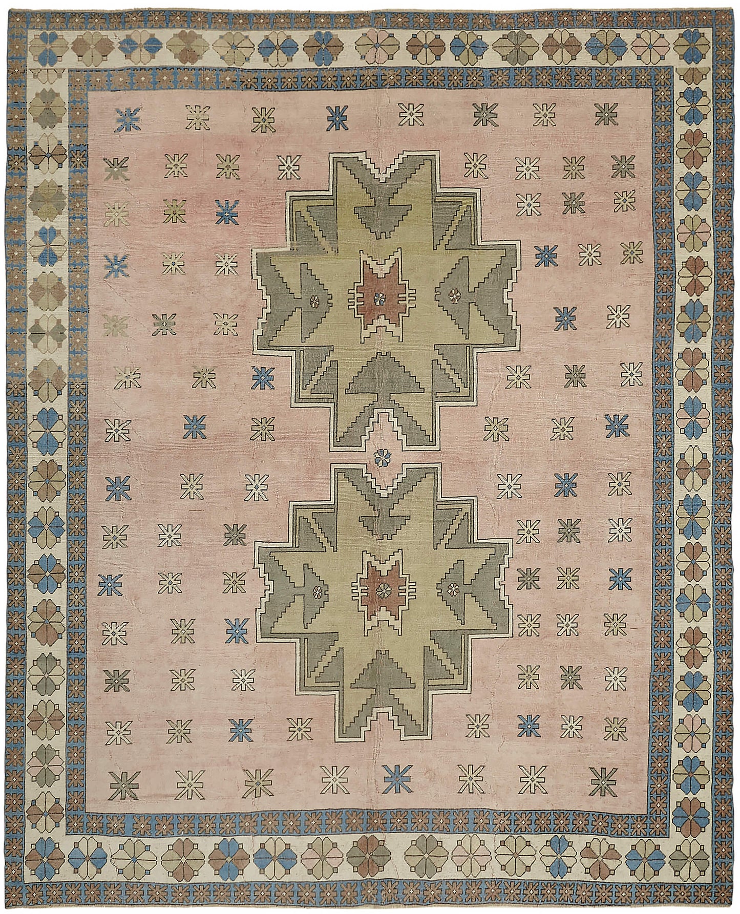 11x13 Beige Vintage Large Area Rug - 45528