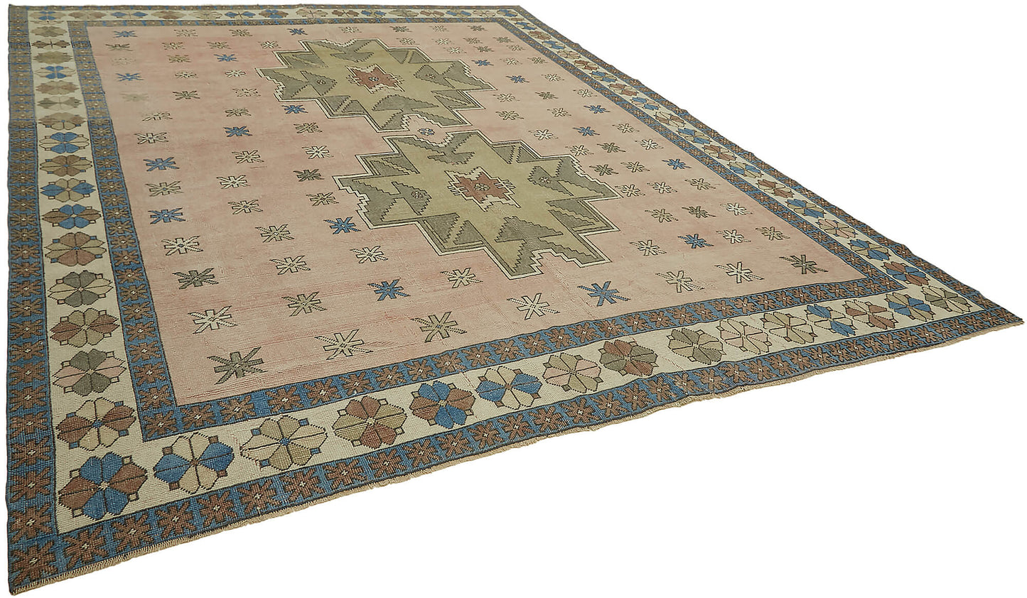 11x13 Beige Vintage Large Area Rug - 45528