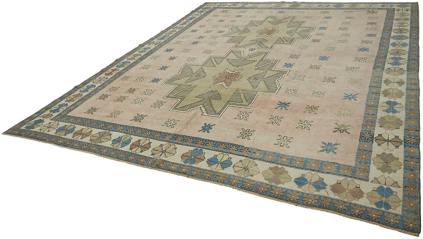 11x13 Beige Vintage Large Area Rug - 45528