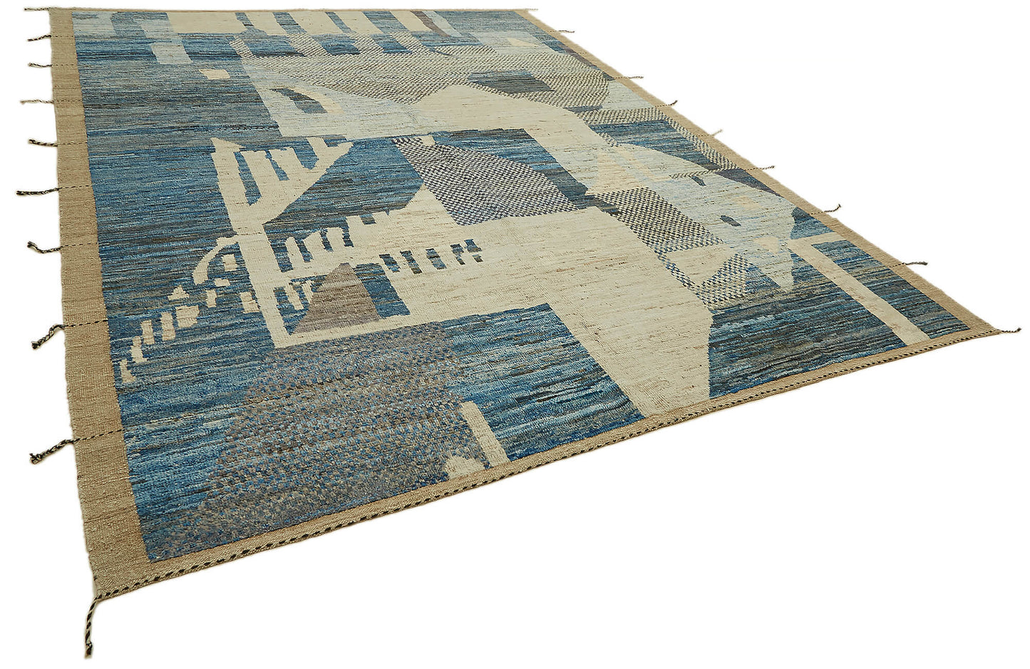 9x12 Blue Modern Tribal Rug - 45584