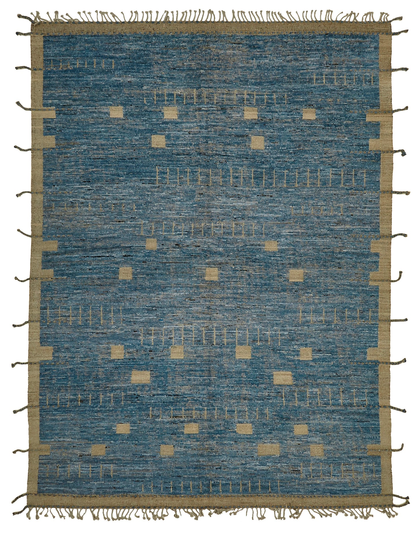 9x12 Blue Modern Tribal Rug - 45592