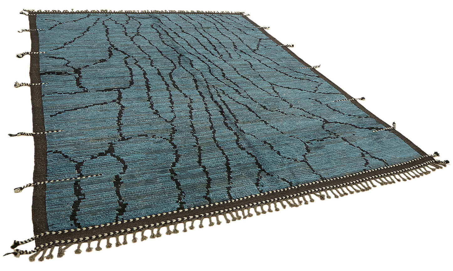 8x10 Blue Modern Tribal Rug - 45603