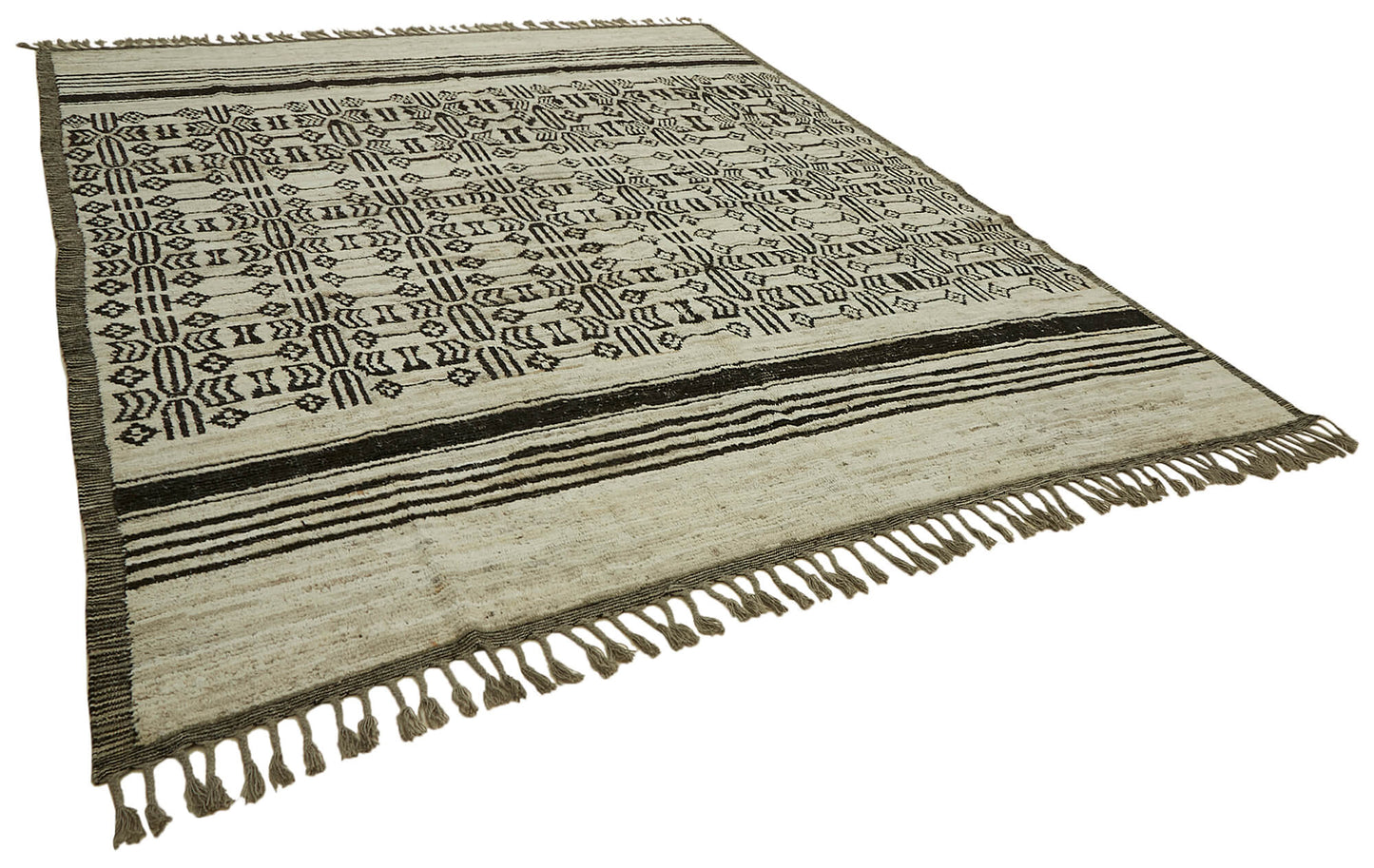11x13 Beige Modern Tribal Rug - 45611