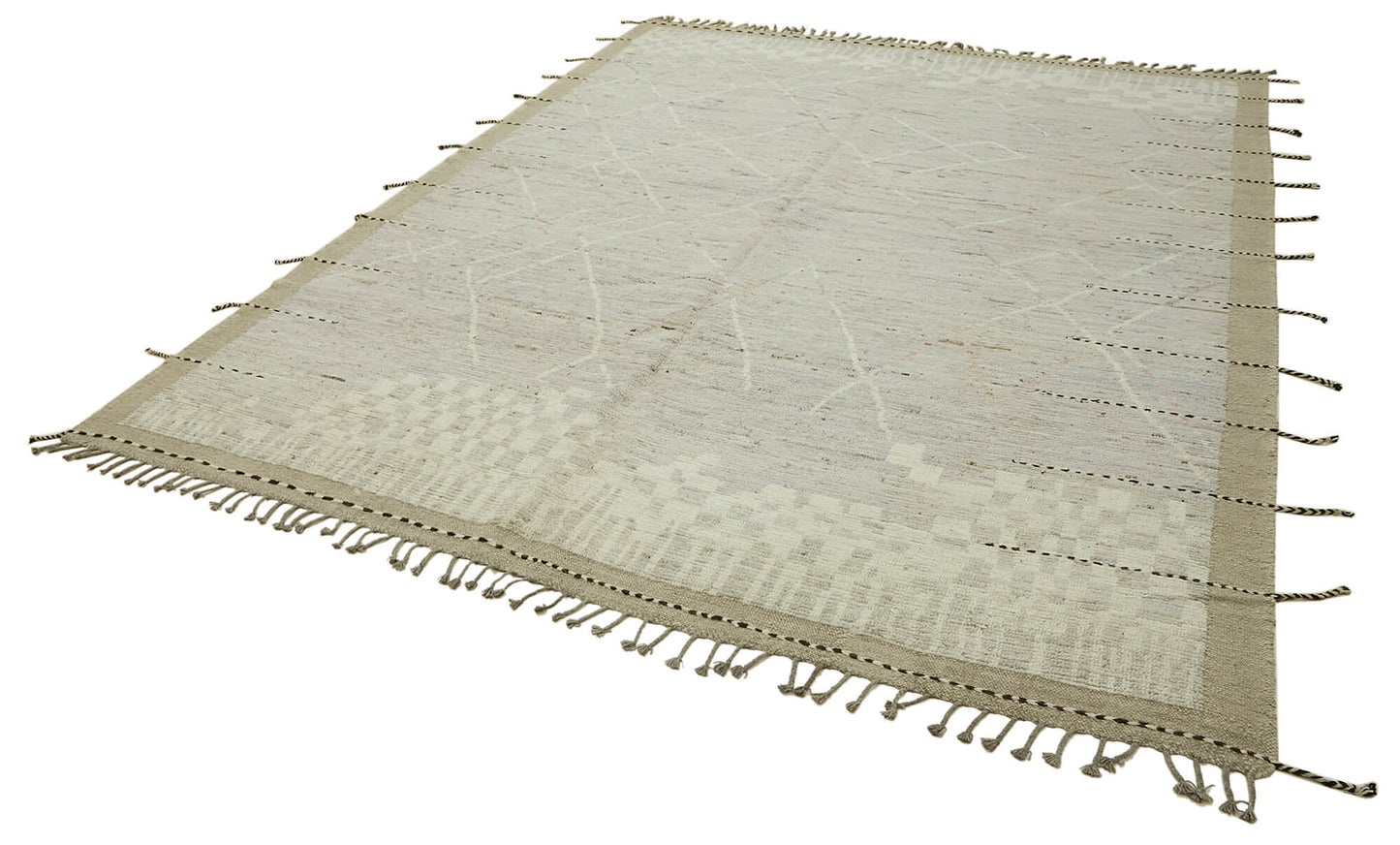 9x12 Beige Modern Tribal Rug - 45614