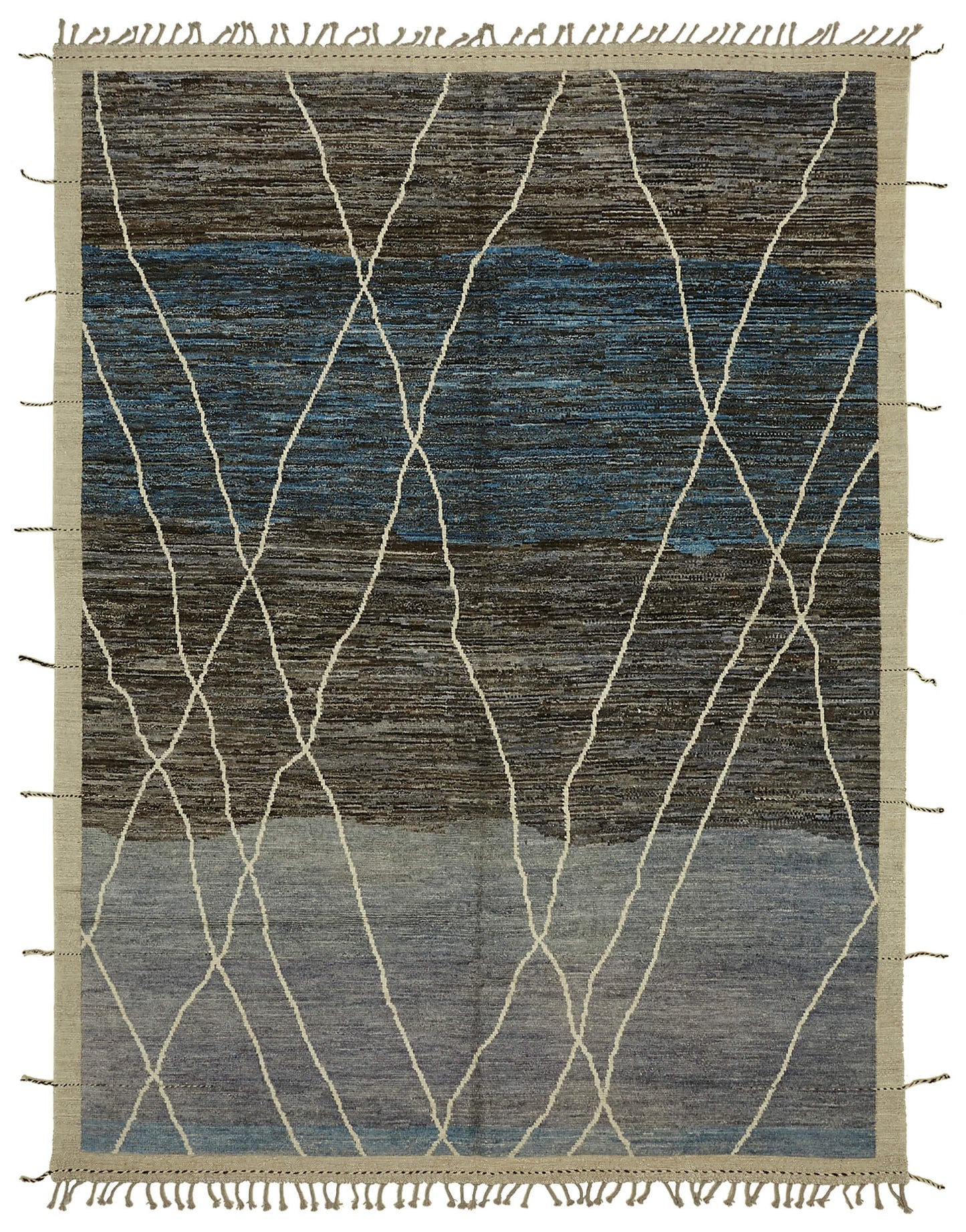 9x12 Blue Modern Tribal Rug - 45618