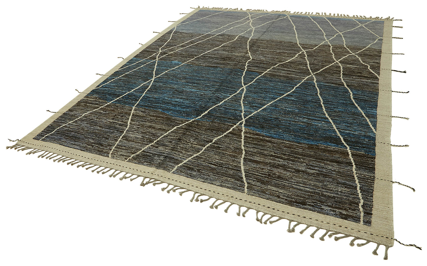 9x12 Blue Modern Tribal Rug - 45618