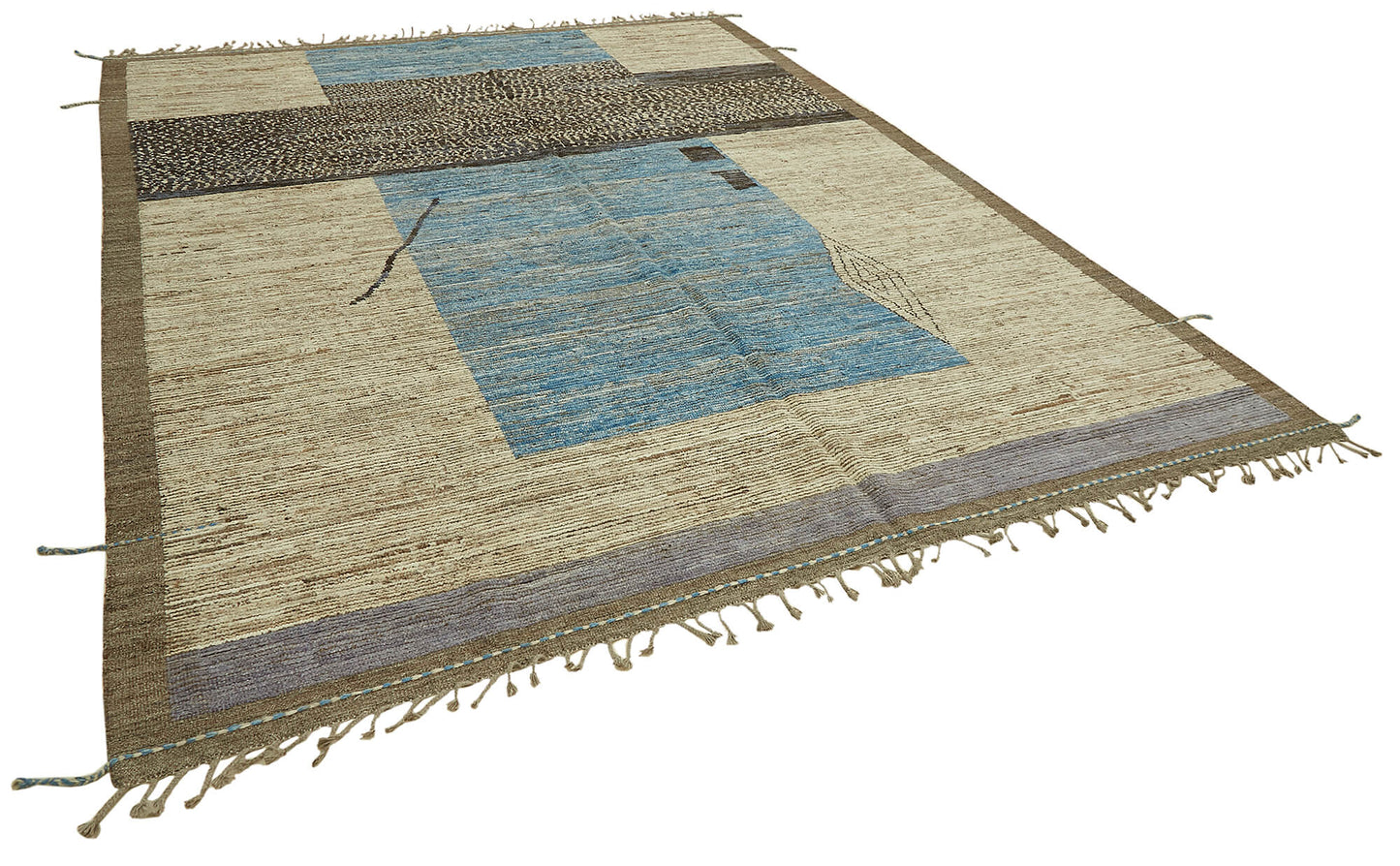 9x12 Beige Modern Tribal Rug - 45623