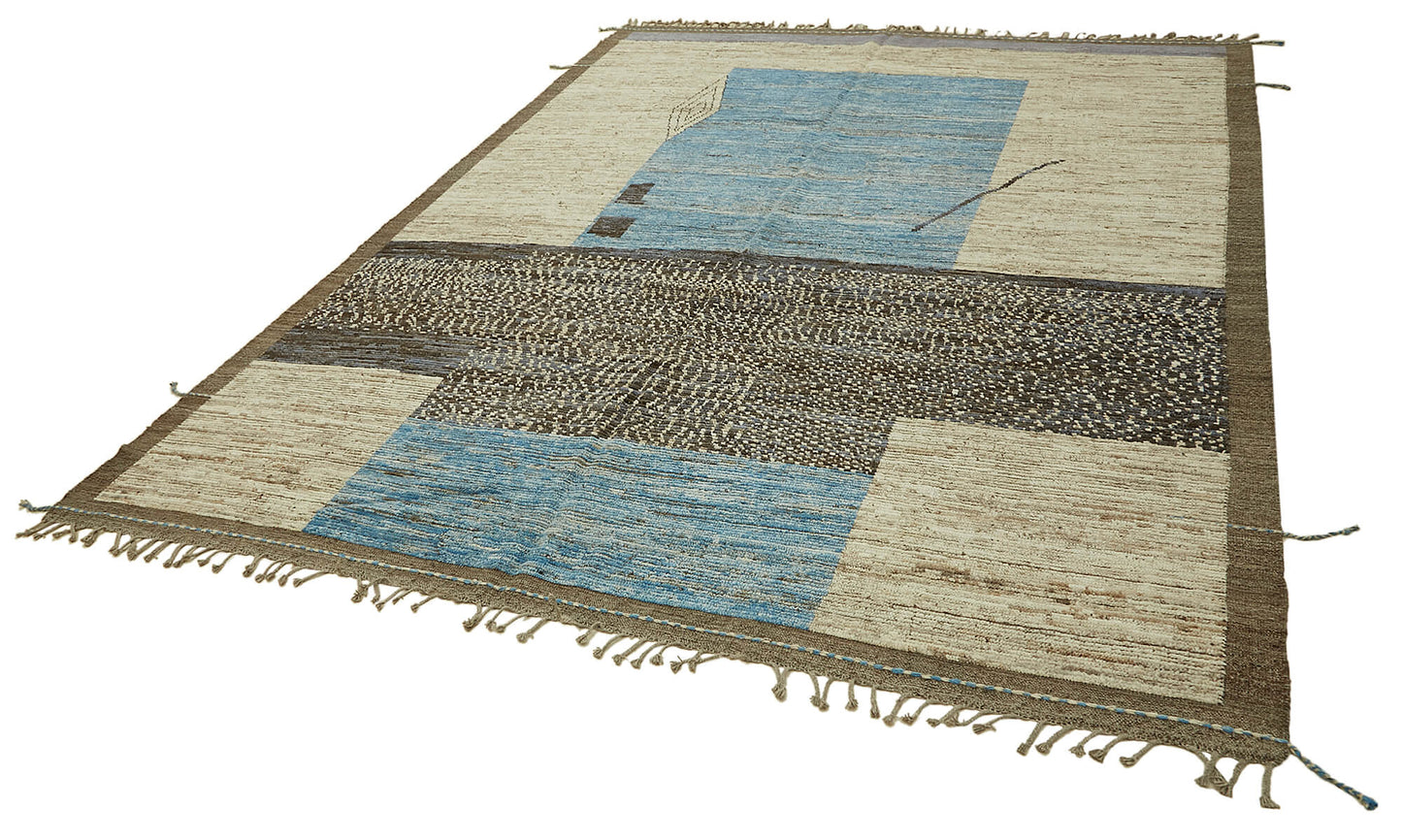9x12 Beige Modern Tribal Rug - 45623