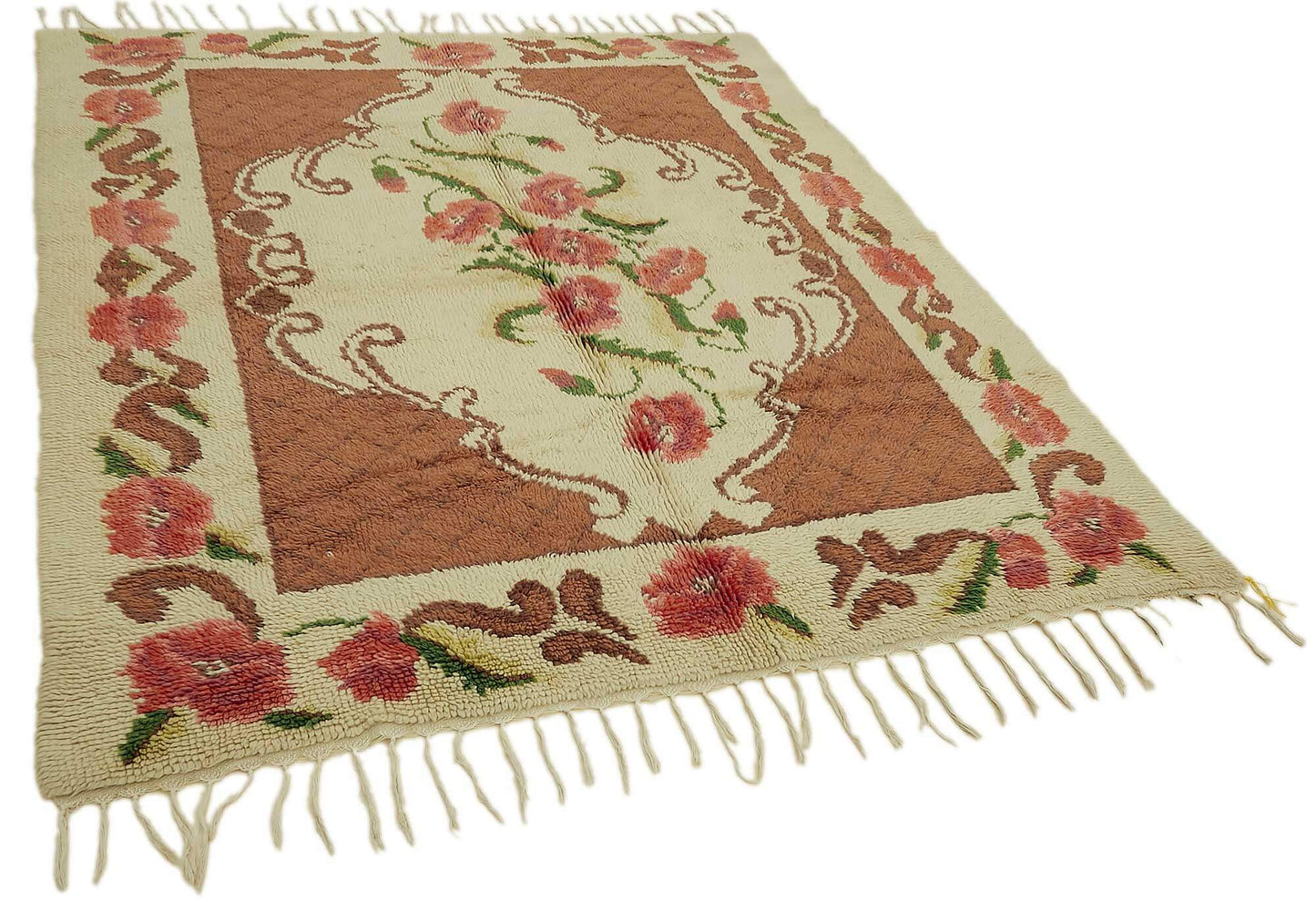 6x7 Beige Vintage Tulu Rug - 45680