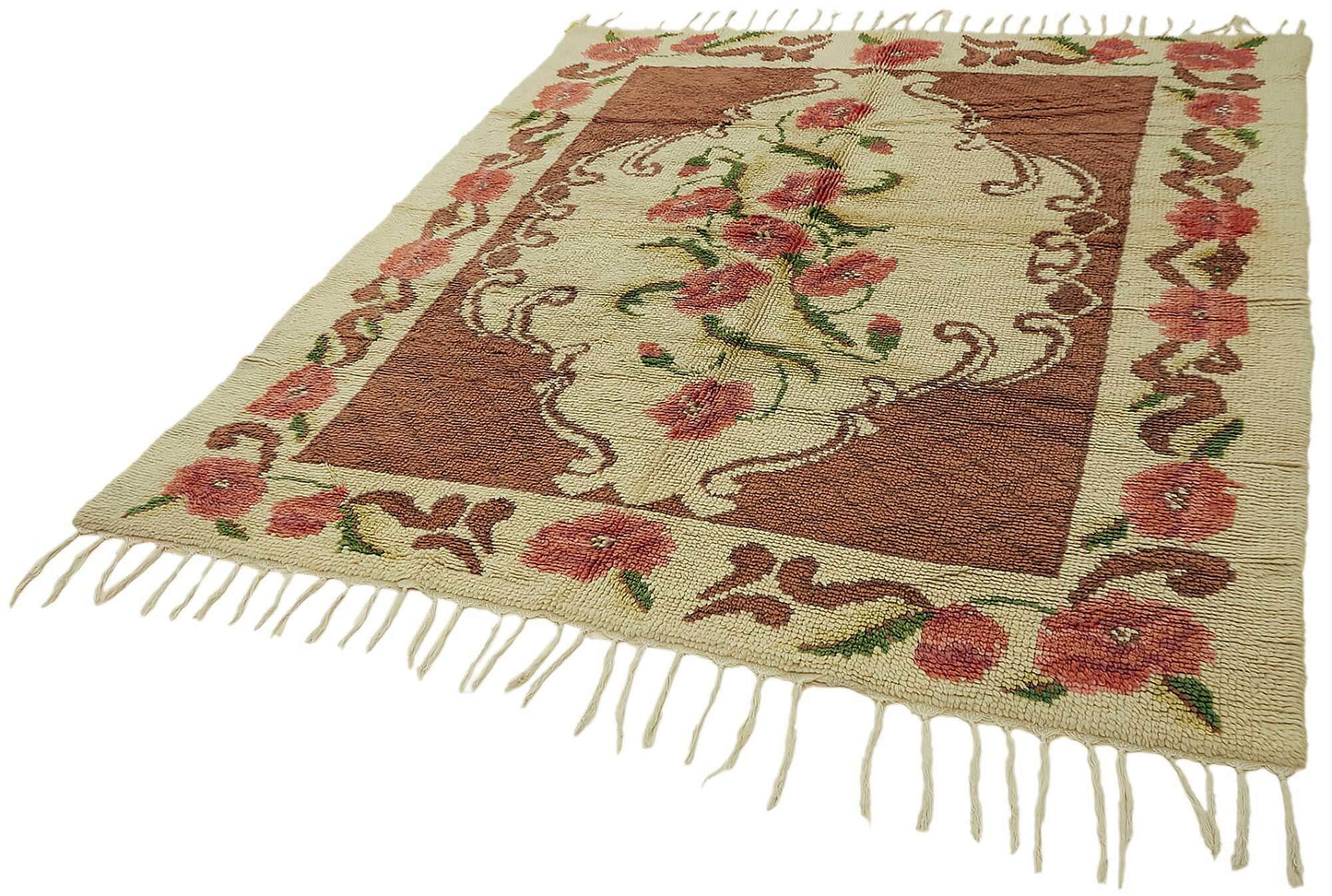 6x7 Beige Vintage Tulu Rug - 45680
