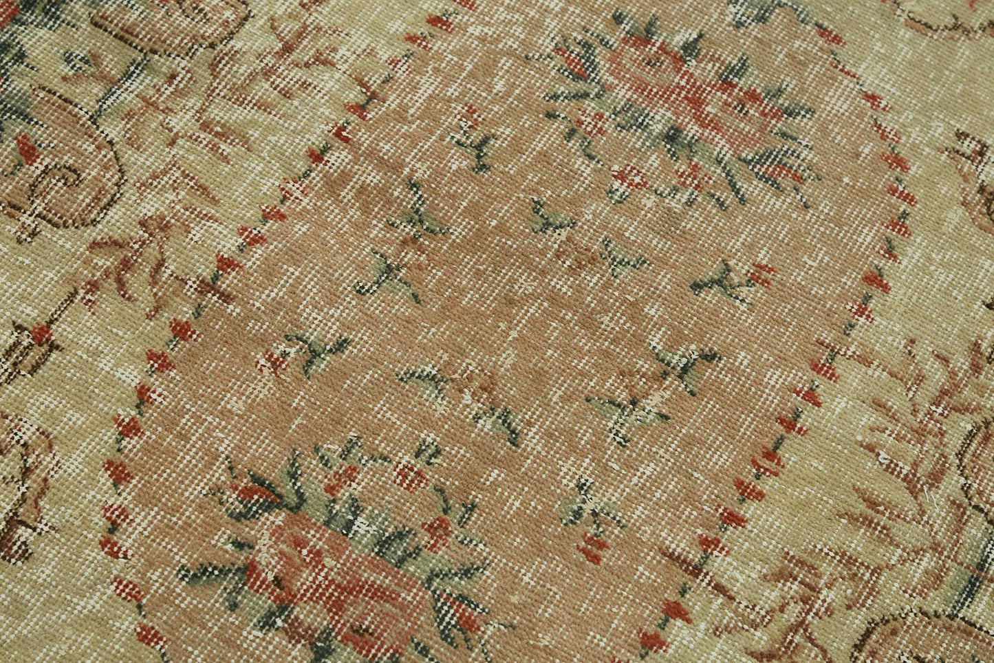 3x6 Beige Turkish Vintage Area Rug - 45734